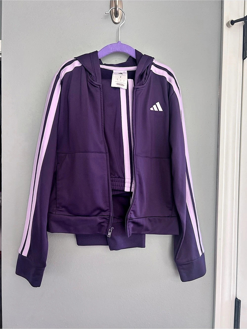 adidas girls Color Block Jacket Size 7